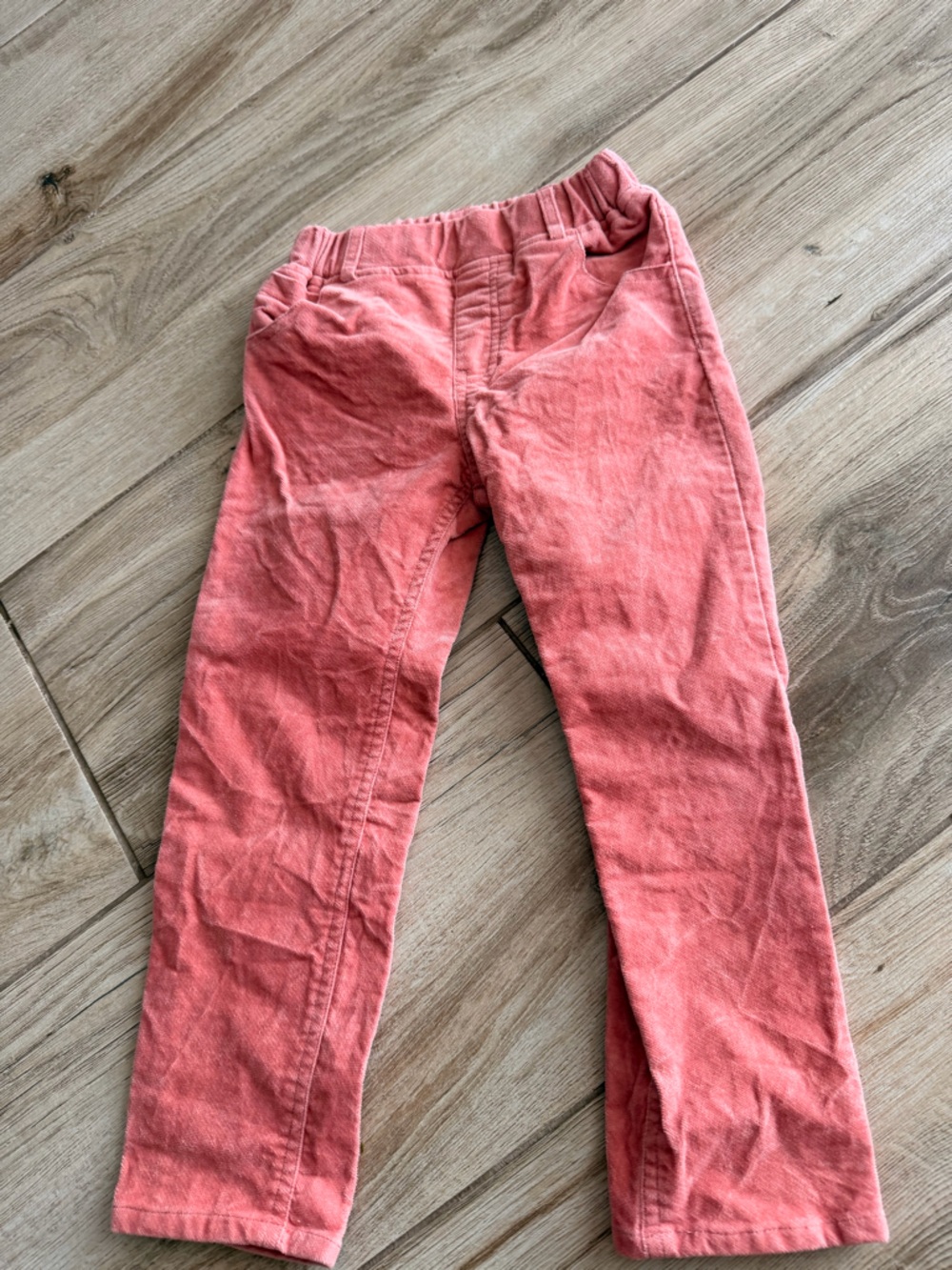 Kids Coral Pink Corduroy Pants